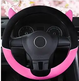 

Горячий новый плюшевый чехол на руль автомобиля, милый мультяшный универсальный комплект аксессуаров для интерьера, женские автомобильные чехлы, Стайлинг автомобиля