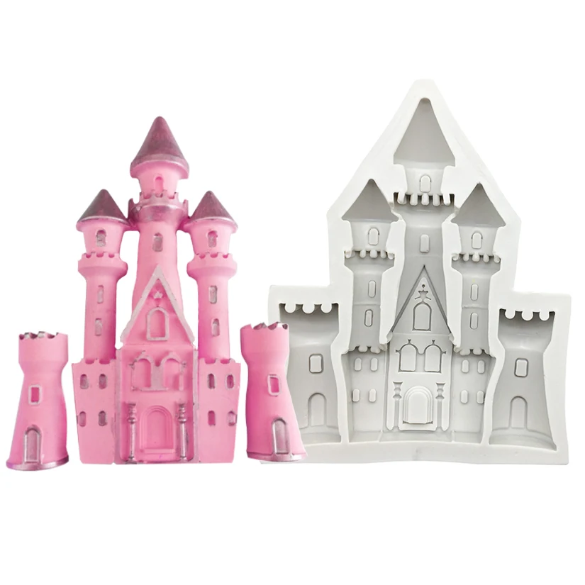 Силиконовая форма для торта в форме замка церкви на свадьбу Рождество Хэллоуин