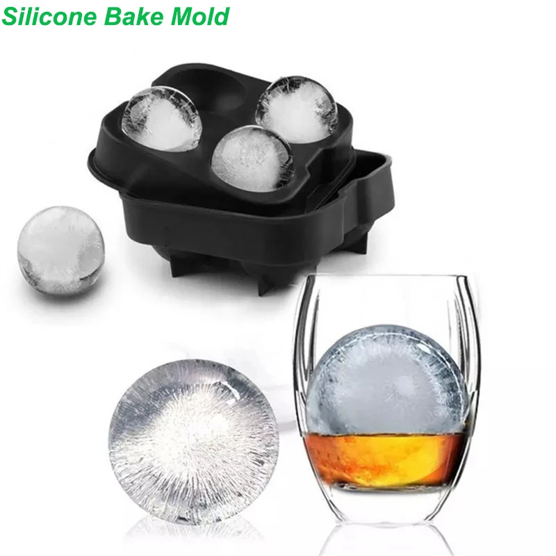 

Newest Styles 4-Hole Round Ice Tray Silicone Mold DIY Creative Peach Ice Ball Ice Cube Mousse Cake Ice Box Bake Silicone Moulds