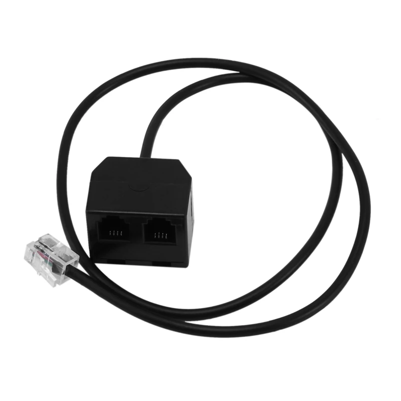 

Hot TTKK RJ9 4P4C Male To Dual Female Ports Connector Telephone Adapter Cable Wire Telephone Extension Cord