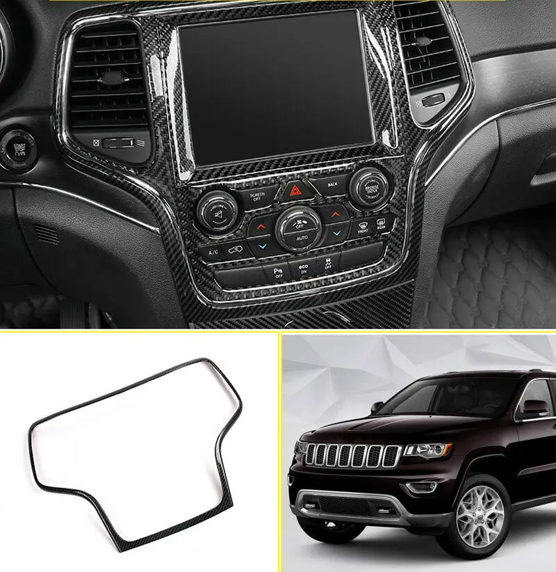 

Чехол для навигационной панели из углеродного волокна для Jeep Grand Cherokee 2014-2018