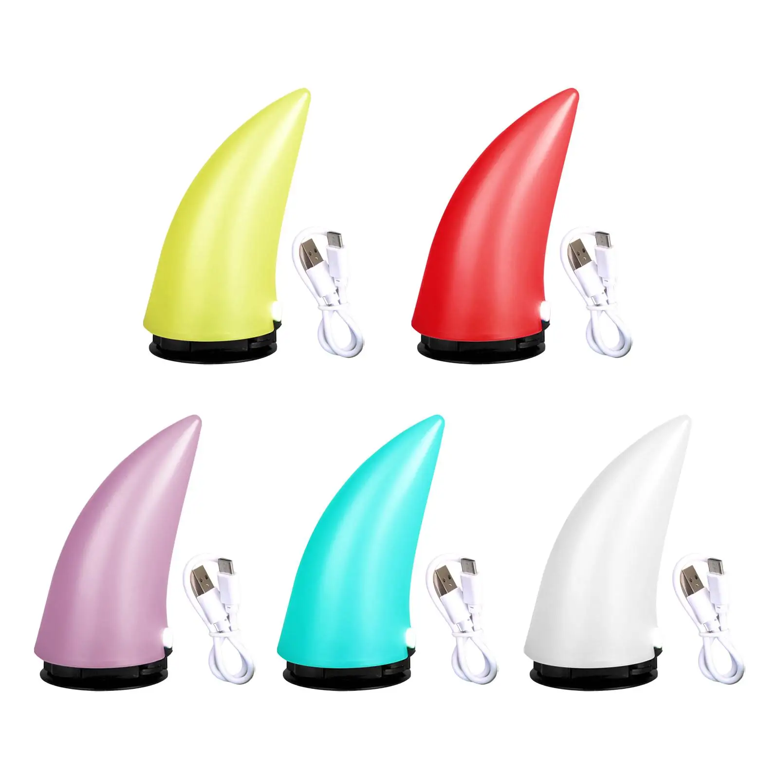 Подсветченный рожок дьявола для шлема светящаяся конструкция сменный с