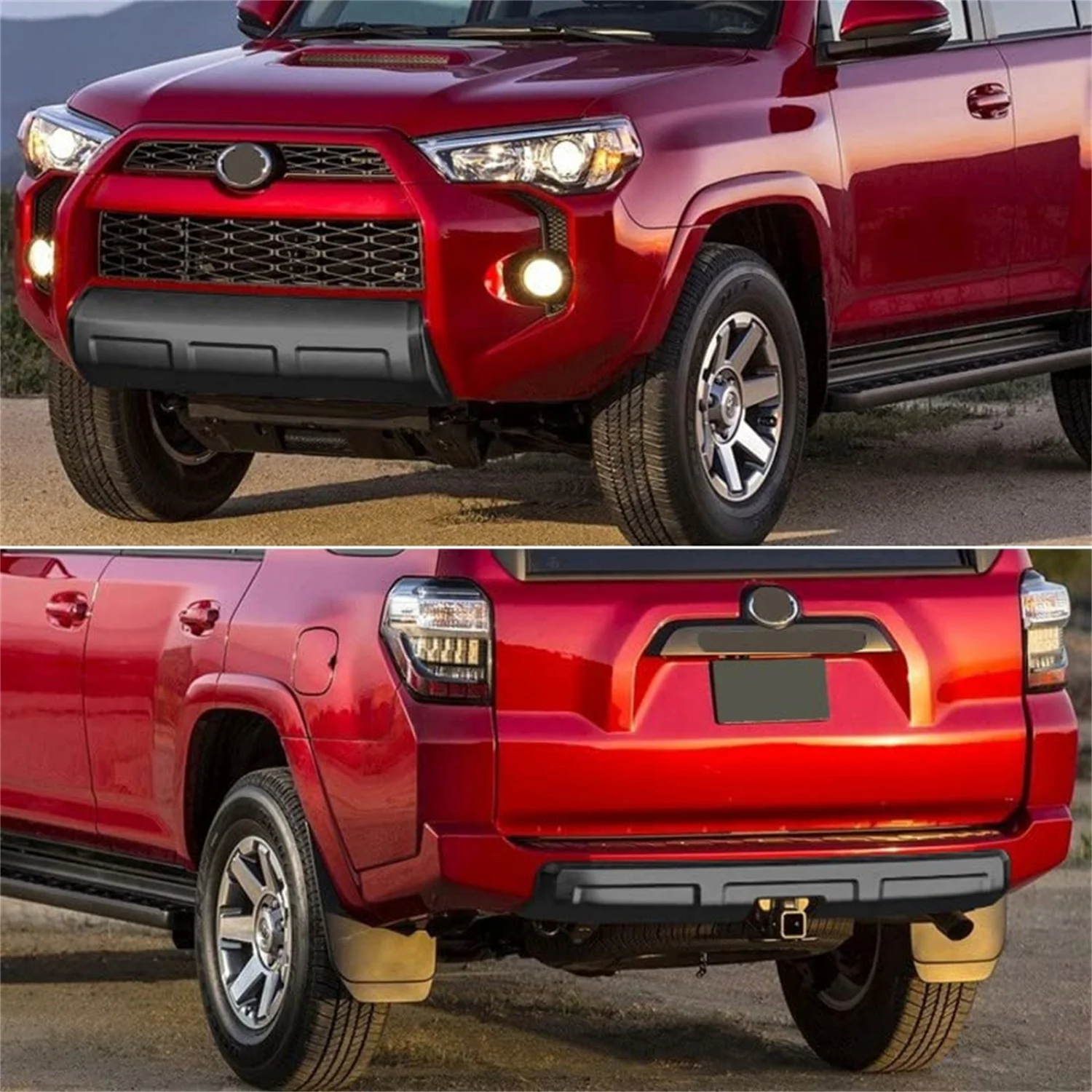 

for Toyota 4Runner 2016-2023 Lower Valance Panel Front Rear Bumper Molding Replacement Matte Black (NOT Fit Limited & TRD Sport)