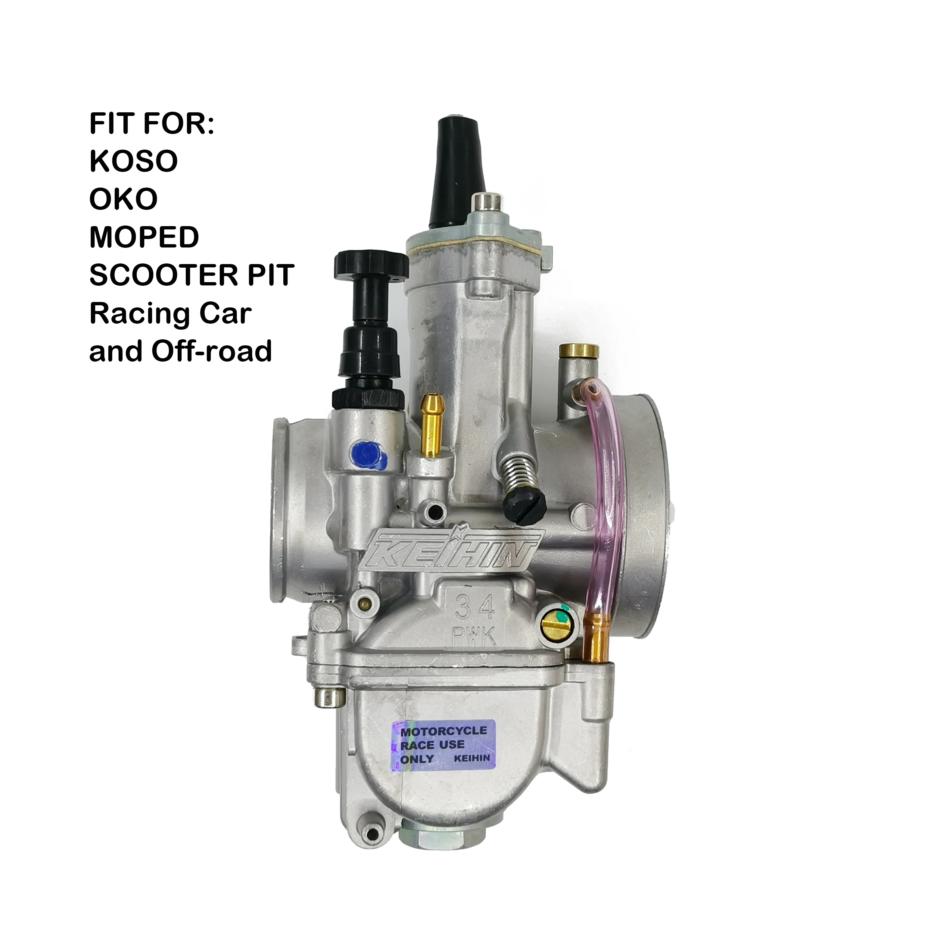 

Motorcycle Modified PWK Flatslide Power Jet Carb for KOSO OKO MOPED SCOOTER PIT Racing Car and Off-road Carburetor