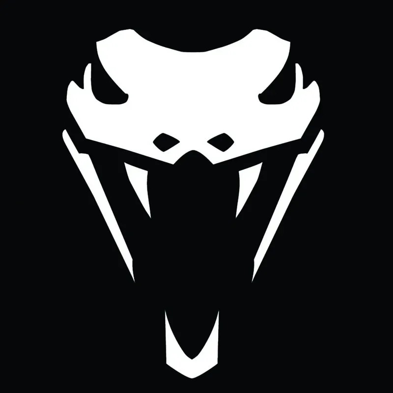 

Viper, змеиная голова, модная наклейка на окно автомобиля, наклейки, черный/серебристый, 10*13,4 см