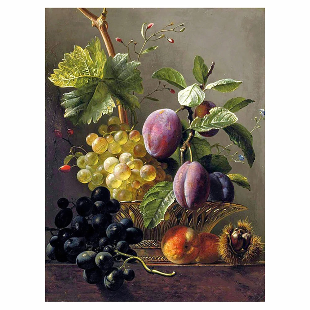 

5D Diamond Painting Fruit Scenery Full Square/Round Rhinestone Hobby Crafts Mosaic Handmade Gifts Cross Stitch Home Decor