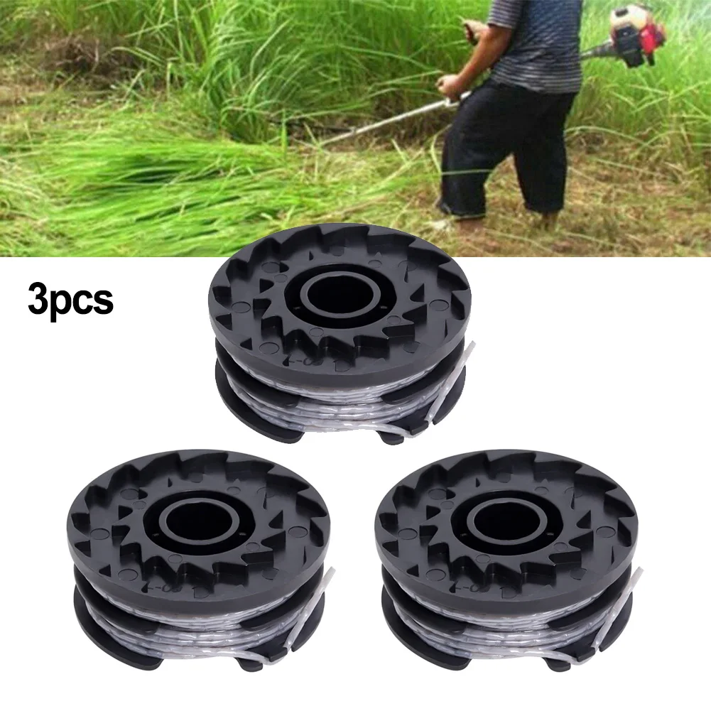 

3pcs Line Spool Kit For Greenworks Lawn Trimmers G40LT/ G40LTK2/ G40LTK2x / 2101507 Flexible High Quality Lawn Mower Accessories