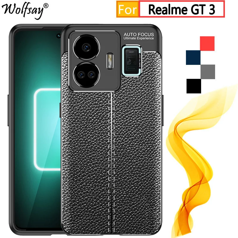 

For Realme GT 3 Case For Realme GT 3 240W Rubber Anti-knock Housings Bumper Silicone Back Case For Realme GT 3 GT3 Cover 6.74