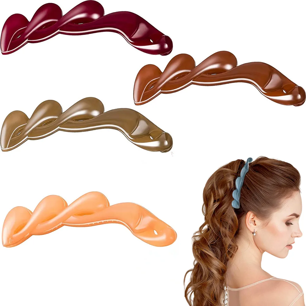 

Women Fashion Hair Clip Ponytail for Girls Hair Claws Barrettes Accessories New Non-slip Banana Barrettes Headwear Headdress