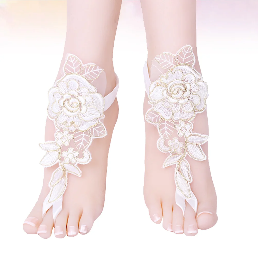 

Bridal Women Anklet Flower Anklets Bride Foot Chain Lace Bangle Women's Bracelets