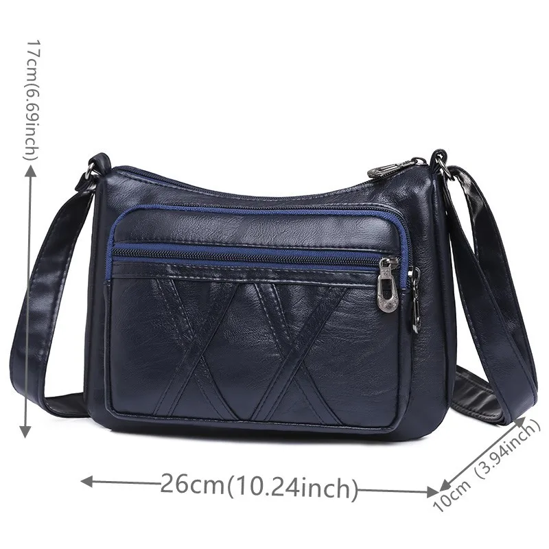 Leather High Capacity Shoulder Crossbody BagWomen's Patent PU Japan Style Jacket Shape Fashion Messenger Tote Shopping Handbags