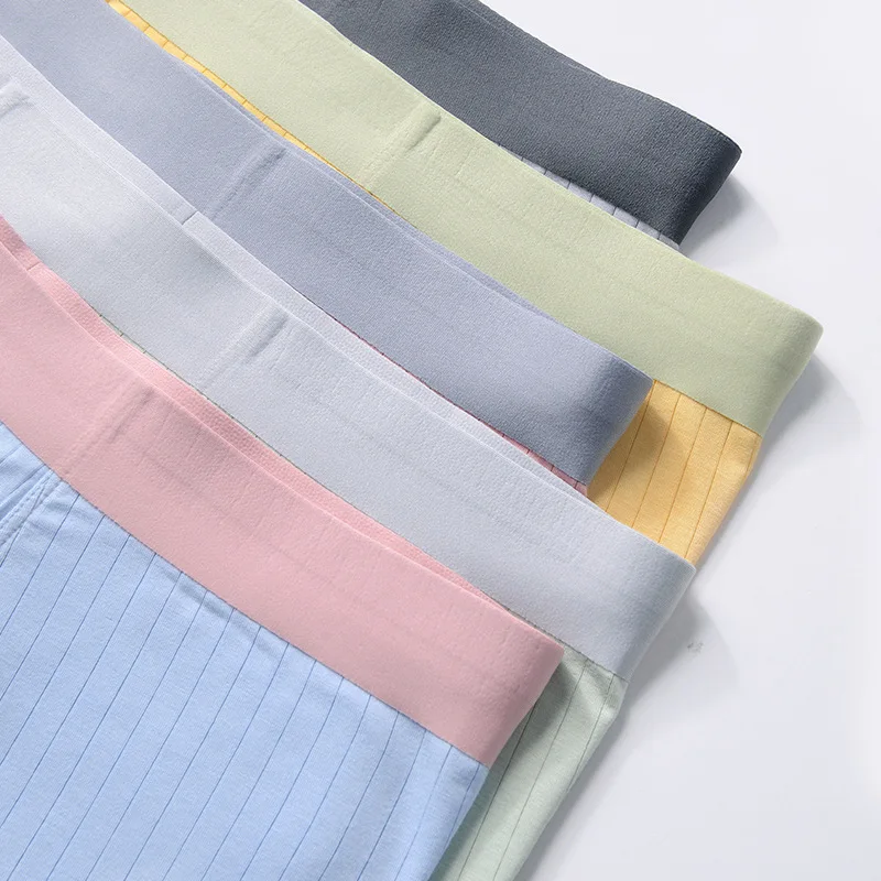 New Waffle modal cotton men's underwear solid color boxer shorts 3PCS