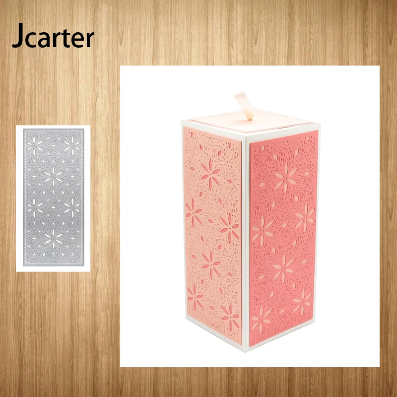 

Metal Cutting Dies Rectangle Flower Background Craft Stencil for Scrapbooking Tool Make Album Model Punch Blade Decor Template