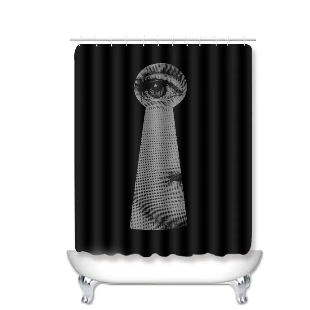 

Rural Barn Wooden Fabric Bathroom Curtains Blue Green Floral Shower Curtain Set for Bathroom