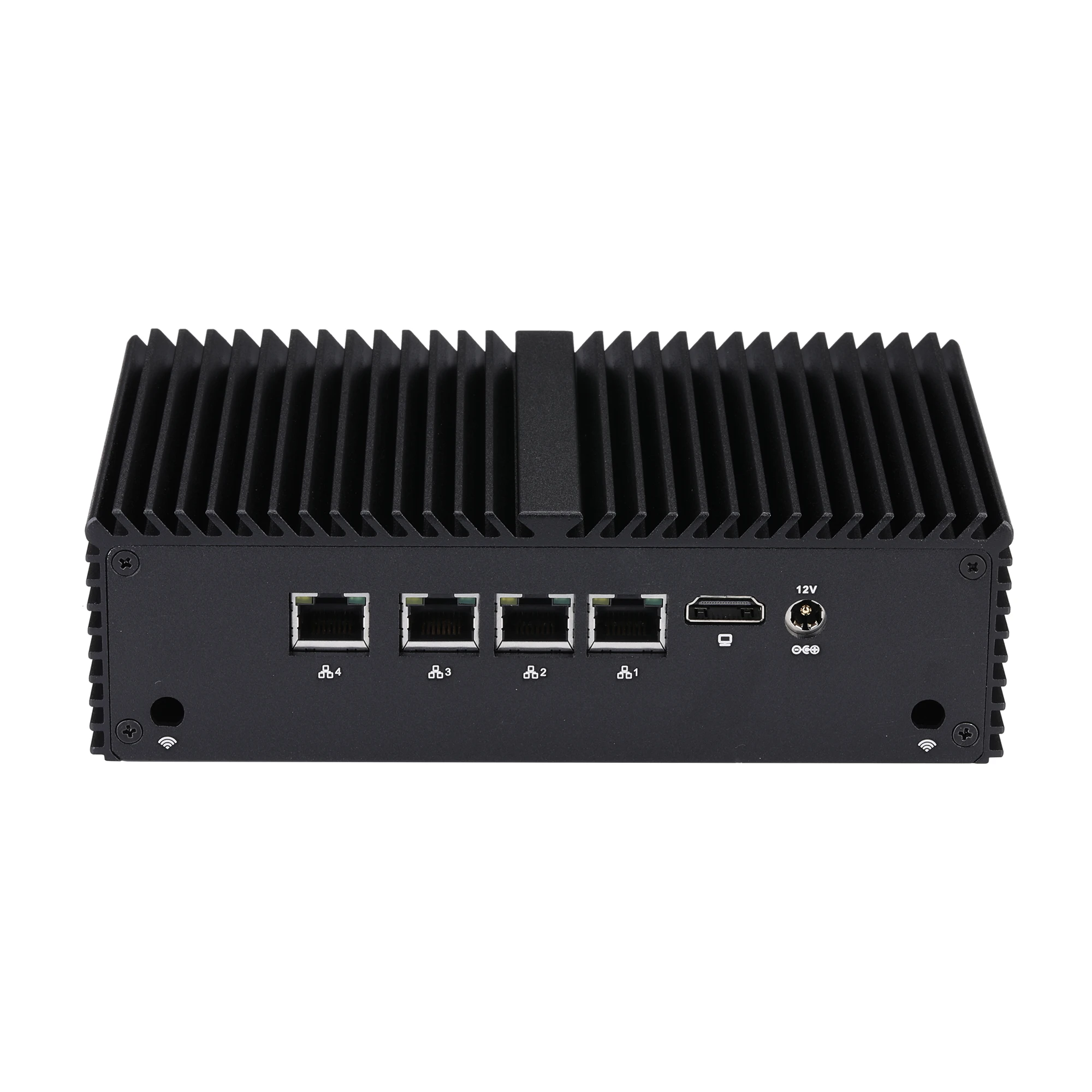 QOTOM Mini PC Firewall Micro Appliance Q790G4 SOC Processor J6412 Quad Core 10W -4 Gigabit LAN Ports