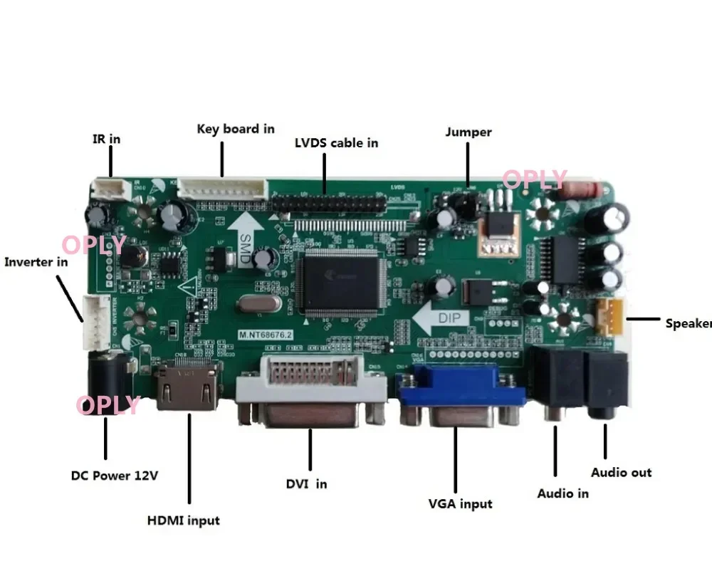 Фото HDMI-совместимая плата контроллера M.NT68676 для LTM200KT10 LTM200KT12 20