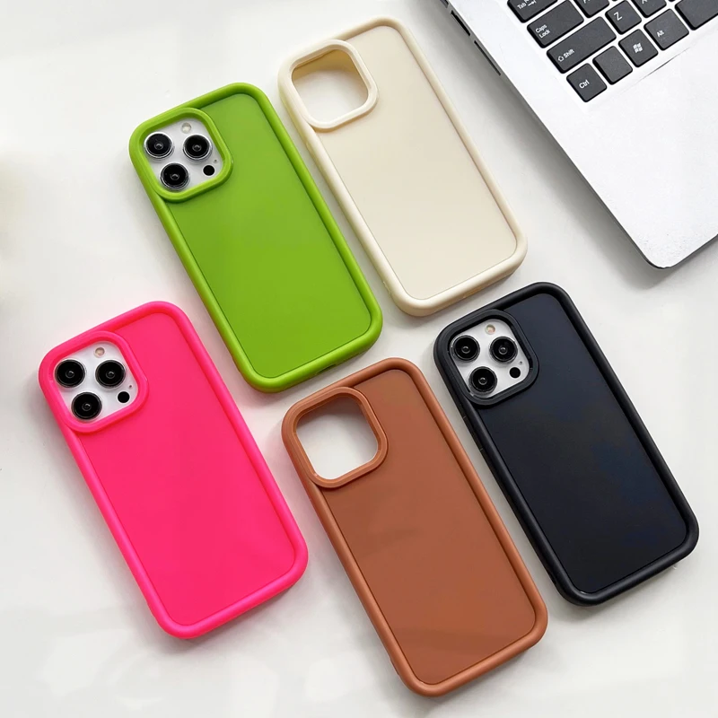 

Frosted Liquid Silicone Case For iPhone 15 14 Plus 13 12 11 Pro XS Max XR Soft Matte Candy Shockproof Protector Back Cover Shell
