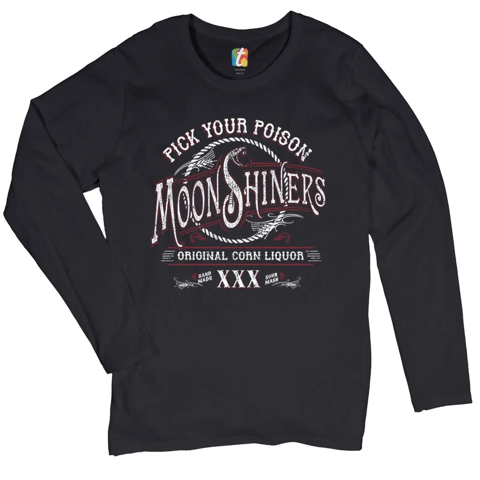 Женская футболка с длинным рукавом Pick Your Poison Moonshiners Original Corn Liquor