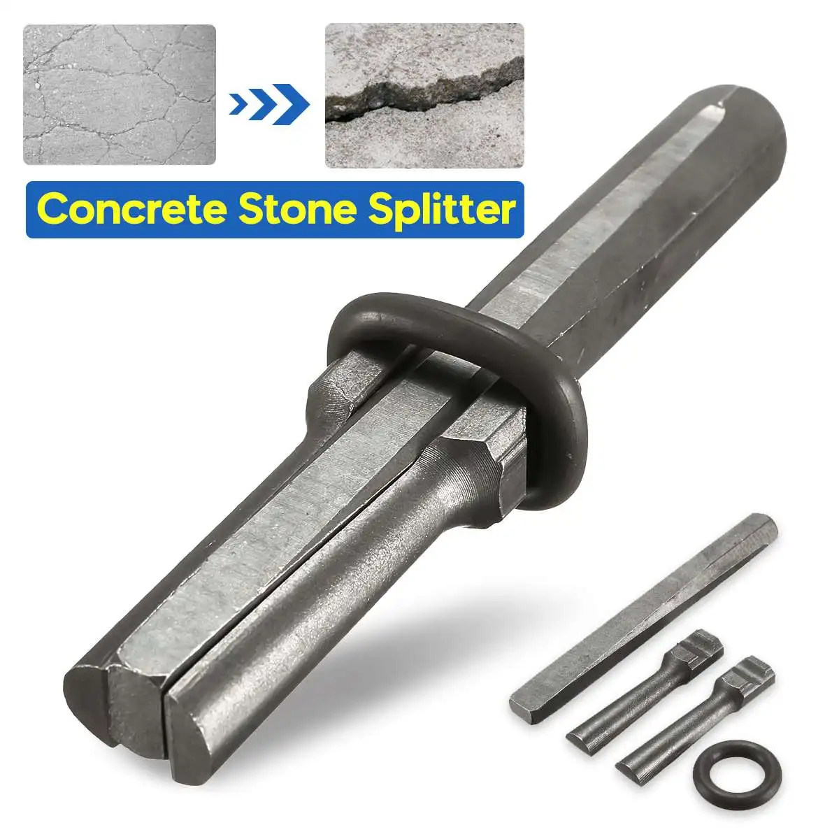 

12mm Stone Splitter Metal Plug Wedges and Feathers Shims Concrete Rock Splitters Hand Tool