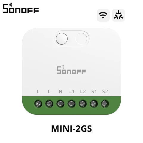 SONOFF MINI DUO 2-Gang Matter умный выключатель
