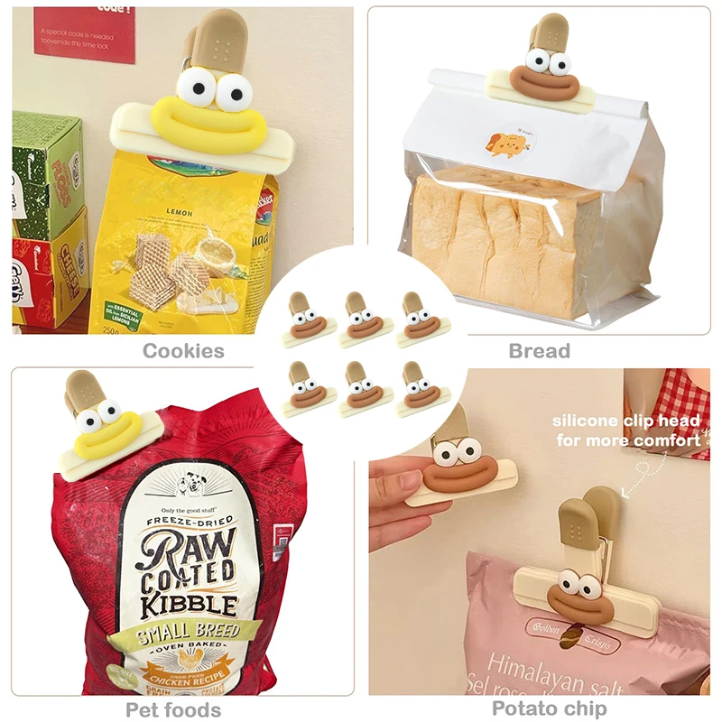 6 шт./упаковка пластиковые зажимы для пакетиков