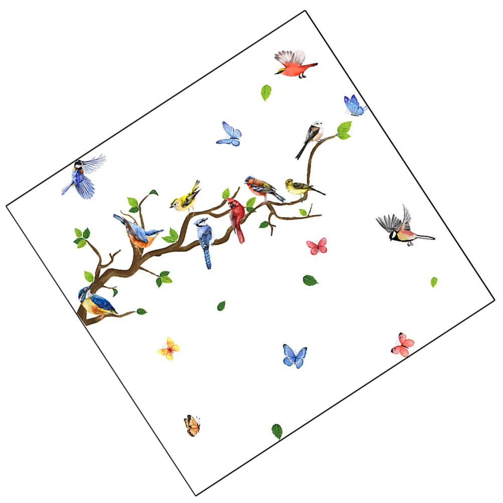 

Wall Sticker Tree Branch Pvc Decals Bird Peel And Room Stickers Design Household Decor