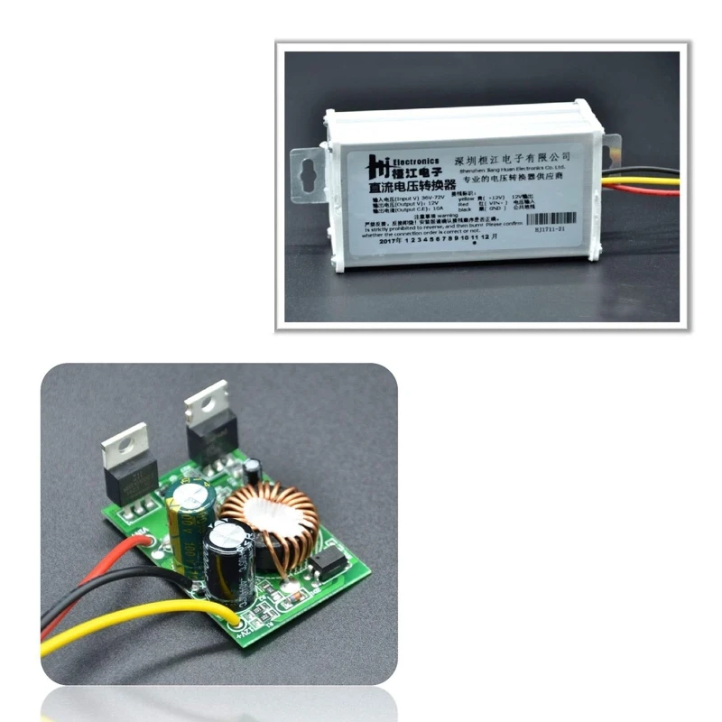 

36V-72V to DC 12V Car Power Voltage Regulator Step Down Converter For Small Car Models Car Driving Recorders Navigators Q81C