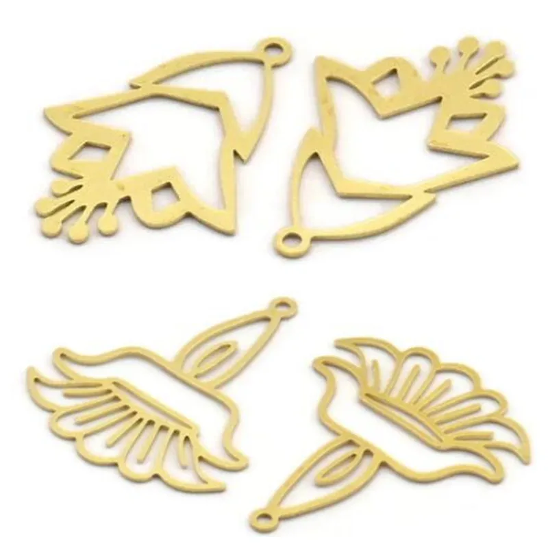 

10pc-12pc raw brass flower Charms, Necklace Charms, Connector Findings
