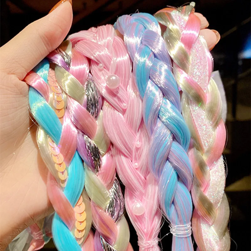 Ful Braid Headband Kids Ponytail Holder Rubber Bands Fashion Hair Accessories