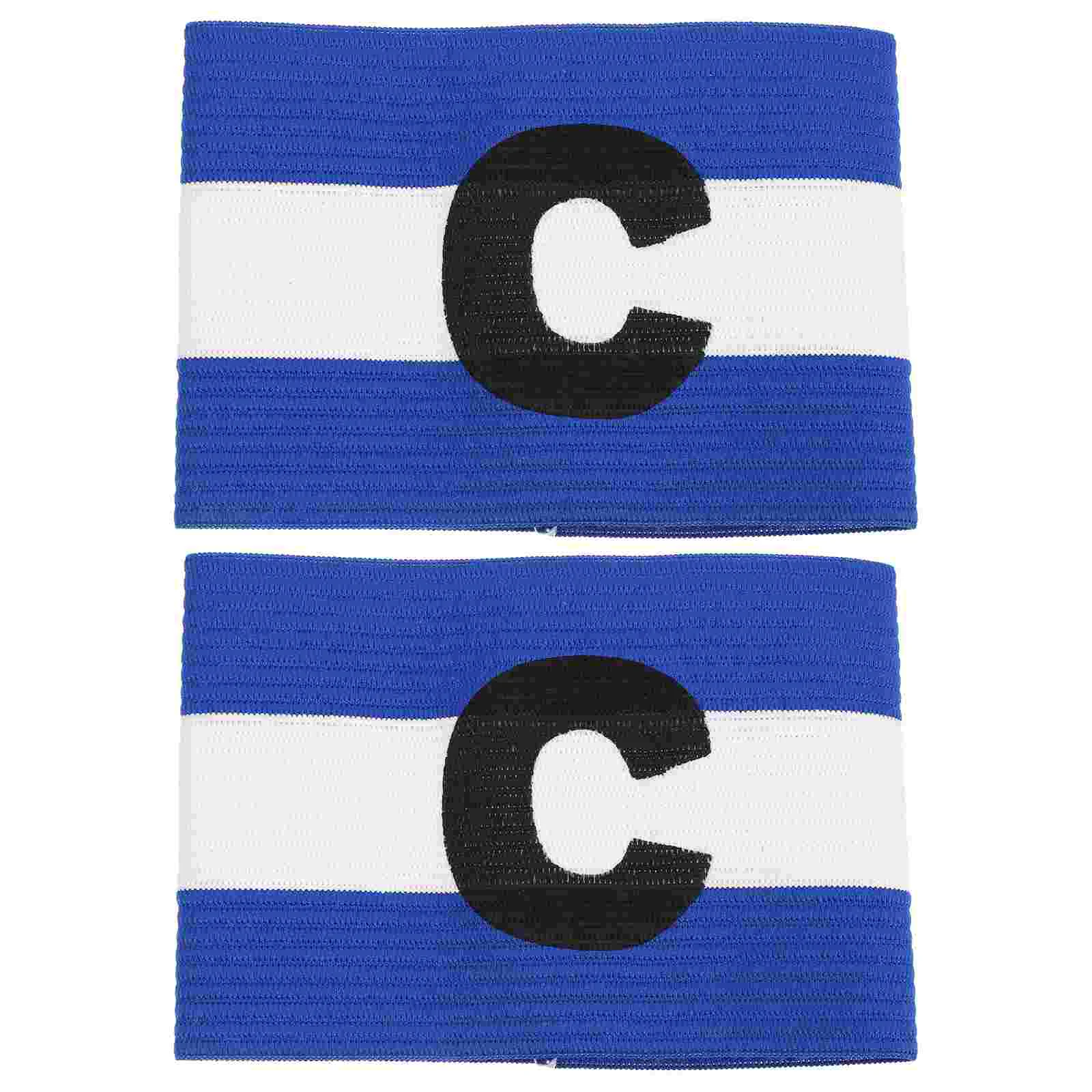 

2pcs Football Armbands Captain Armbands Football Equipment Team Leader Signs for Children Adults Sports Match Baseball