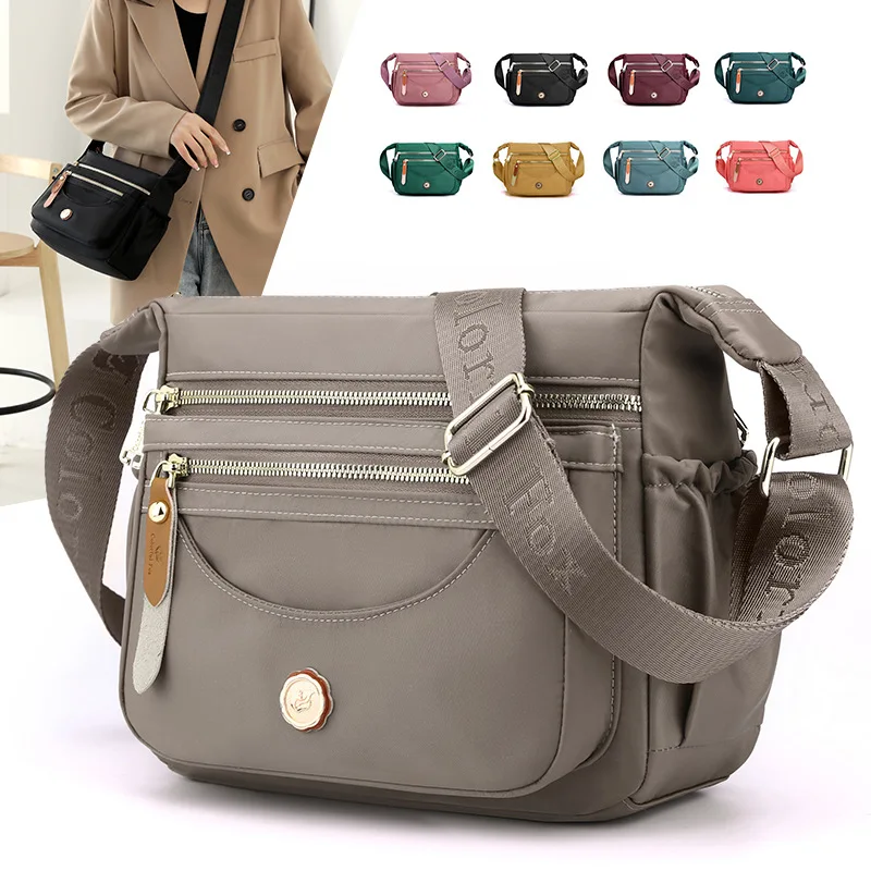

Alneed Shoulder Bags For Girls Nylon Waterproof Messenger Bag Woman Light and Functional Crossbody Bag Female Purse and Clutch