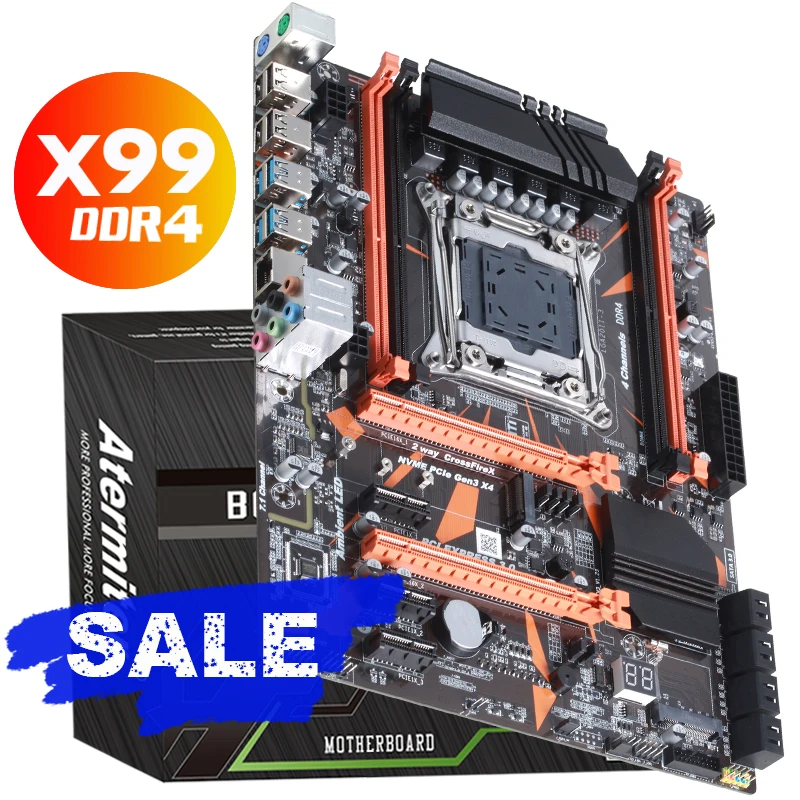 Комплект материнской платы Atermiter X99 D4 DDR4 с процессором Xeon E5 2670 V3 LGA2011-3 2 шт. X 16 ГБ = 32