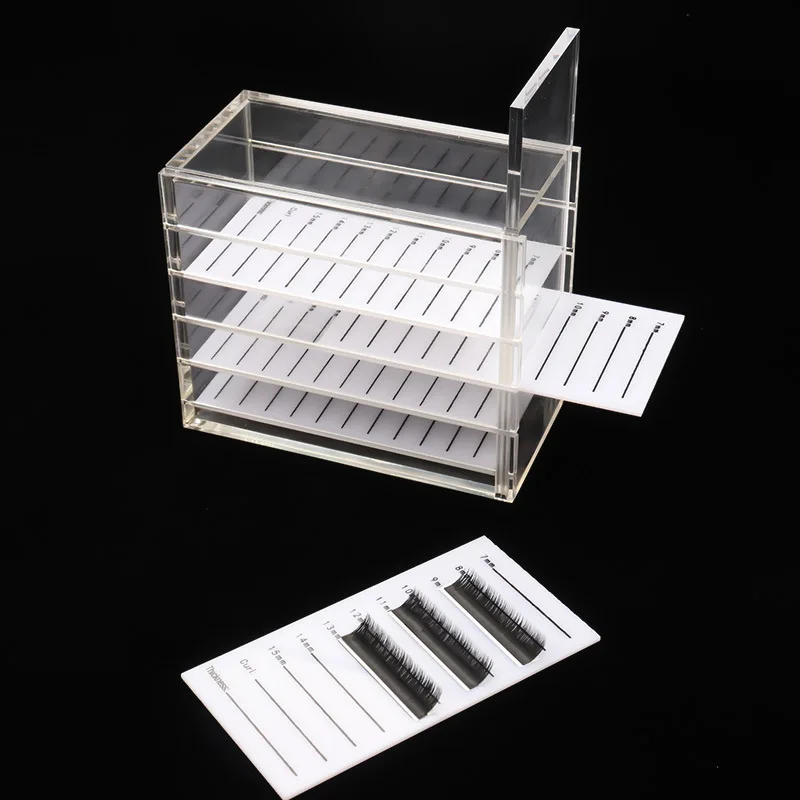 

Eyelash Extension Storage Box 5 Layers Acrylic Pallet Lash Holder For Lash Extensions Grafting Individual Lashes Tools Girlglee