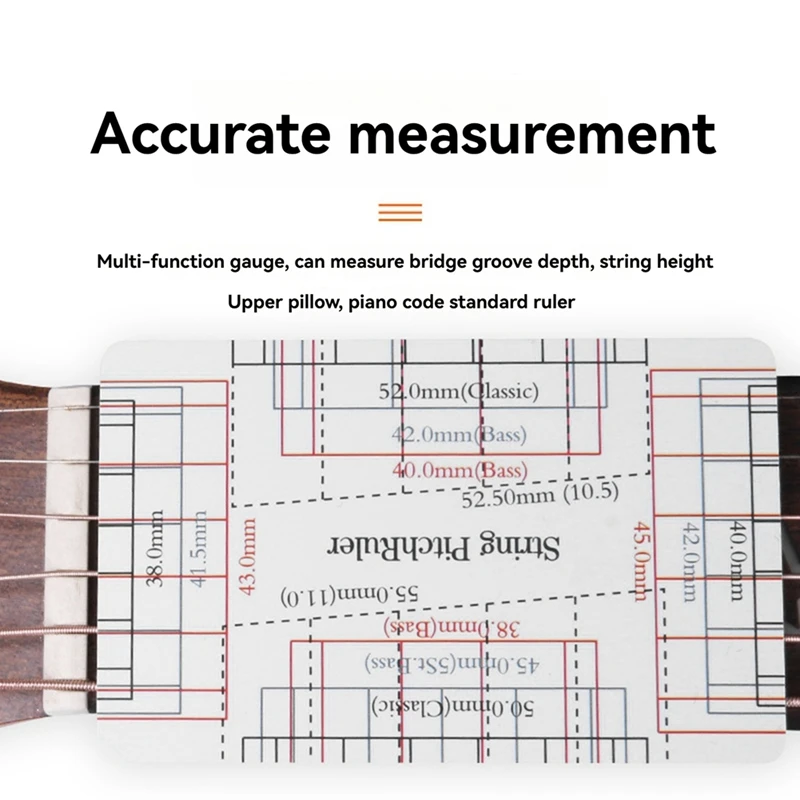 12 шт. пластиковый штангенциркуль для гитарных аккордов карт измерительный