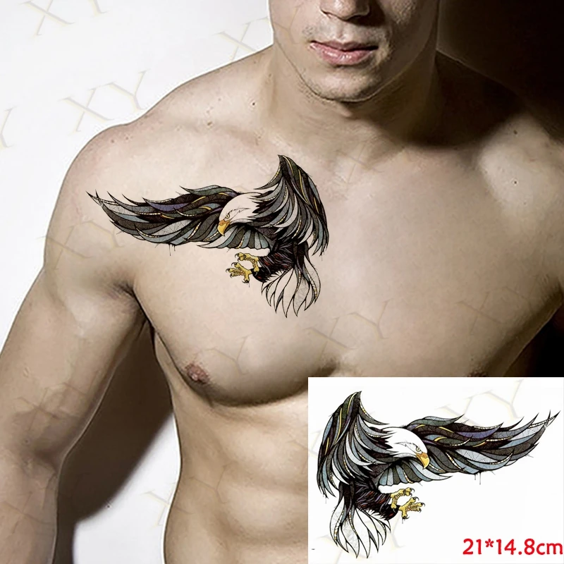 Waterproof Temporary Tattoo Sticker Eagle Wing Claws Feather Lion Koi Waves Water Transfer Fake Tatoo Flash Tatto Woman Man Kid