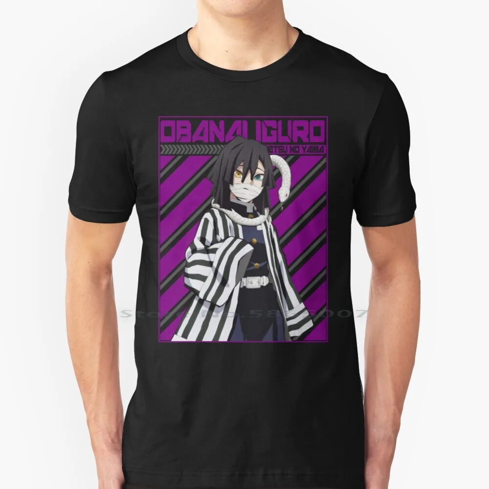 

Футболка Kimetsu No Yaiba Obanai Iguro 100% хлопок Kimetsu No Yaiba Kny Demon Tanjirou Kamado Demon Nezuko Kamado Demon Agatsuma