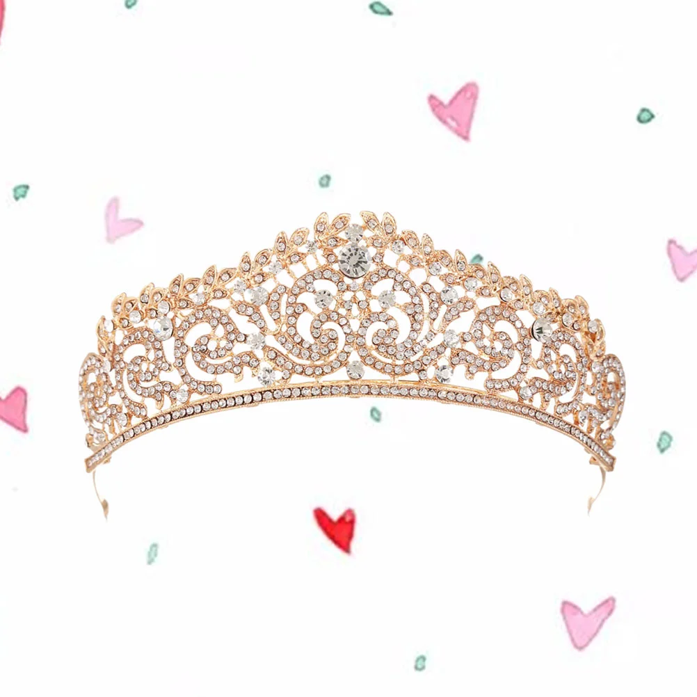 

Великолепная винтажная корона в стиле барокко, свадебный головной убор для невесты, подружки невесты (золотистый)