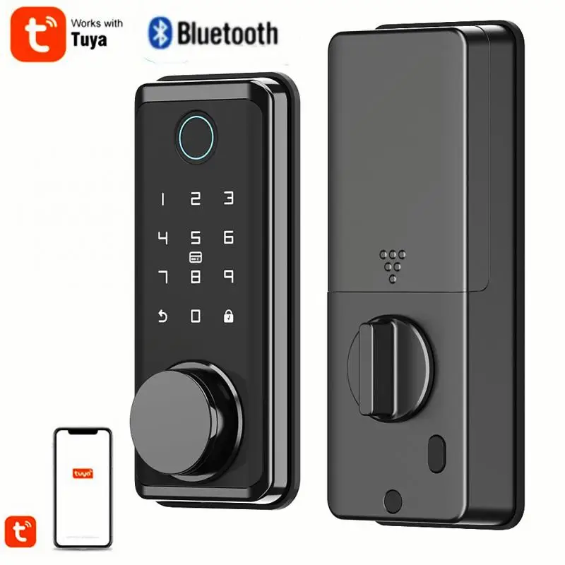 

Tuya Smart Wifi Electronic Door Lock,Smart Home Electronic Lock With Fingerprint Pin/Password/Mechanical Key Tuya App Opean