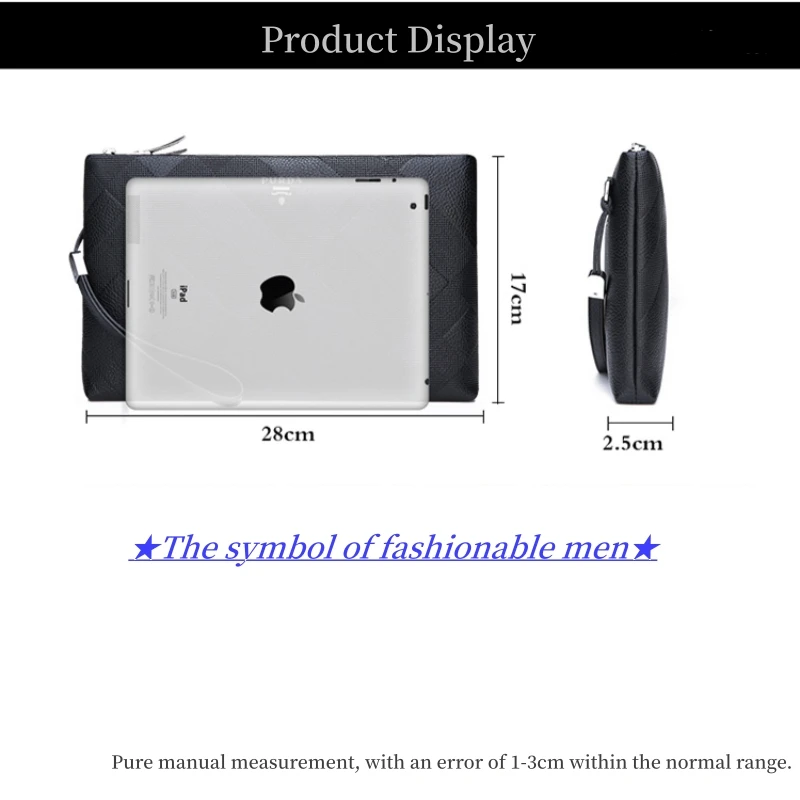 Мужская сумка из натуральной кожи роскошная деловая однотонная для карт