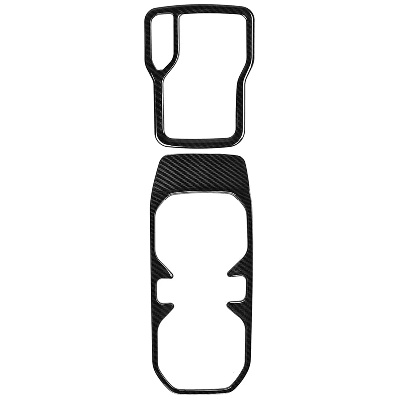 

Gear Shift Cover & Front Water Cup Holder Cover, ABS Carbon Fiber