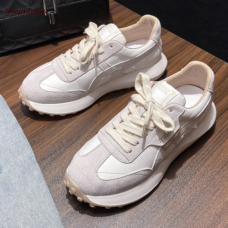 

New Waffle Forrest Gump Shoes Autumn Spring Women's Versatile Shoes Thick Bottom Lightweight Sneakers Daddy Board Shoes