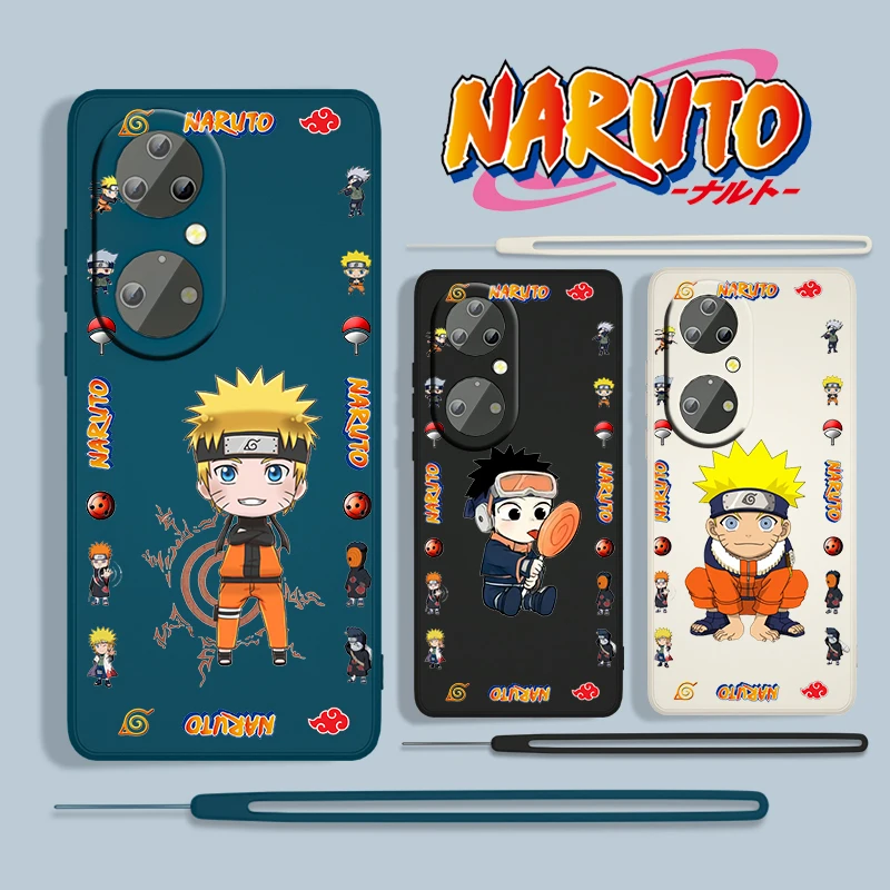 

Anime Naruto Cute Mini For Huawei P50 P40 P30 P20 P Smart Z Pro Plus Lite 2019 2021 Silicone Liquid Rope Phone Case Cover Fundas