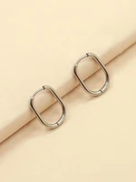 stainless steel earrings for women geometric oval hoop earrings drop earrings for men