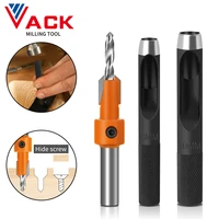 vack 8mm 10mm shank hss countersink router bit with punching drill set screw extractor remon demolition woodworking tools