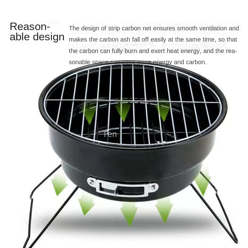

Outdoor Camping Portable Easy to Assemble and Disassemble Cooking BBQ Grill Party Picnic Climbing Party Patio Charcoal Travel