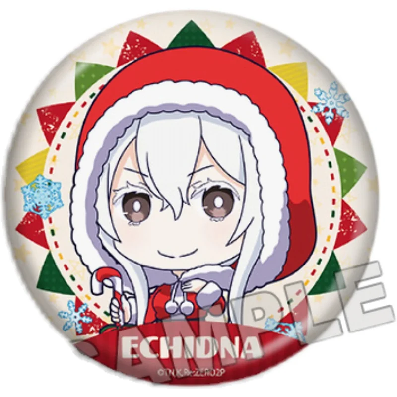 Брошь акриловая металлическая в стиле аниме Q version с надписью Re: zero - купить по