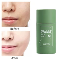 1pc green tea solid mask poreless deep purifying acne cleaning mud stick oil control remove blackhead skin care tool ready stock