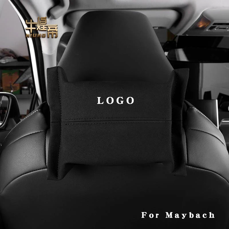 

Car Suede Tissue Bag Protector Cover For Maybach S Class S400 S480 S550 S500 S600 W222 Seat Back Tissue Box Interior Accessories