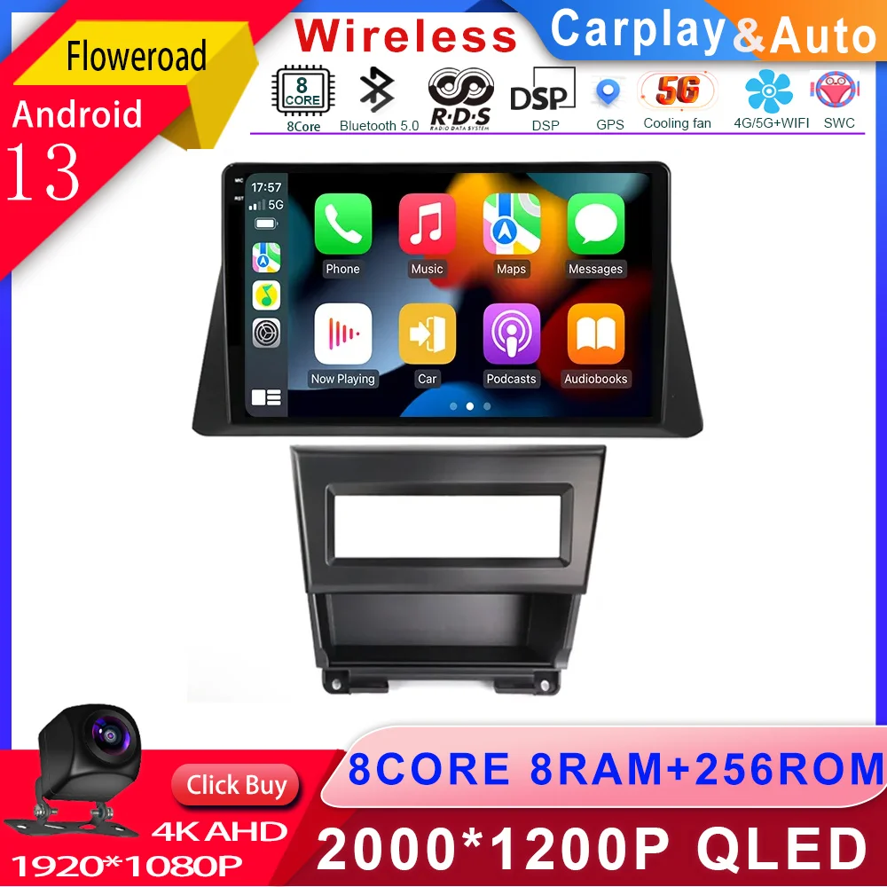 

Автомобильный мультимедийный плеер для Honda accord 8 2008 2009 2010, Android 13 Carplay, GPS, QLED, AI