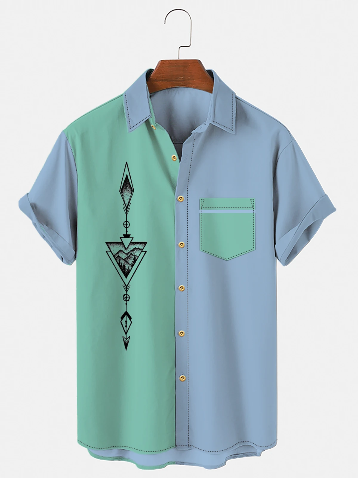 

Summer Street Casual Short Sleeve Fashion 3D Printing Men's Shirts Clothing Designer Art Painting Trend Hawaiian Personality Cus